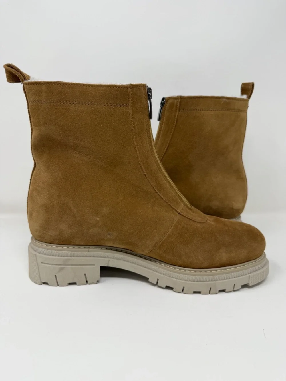 New La Canadienne Delta City Dry Zip Boots Toffee Sz 9.5